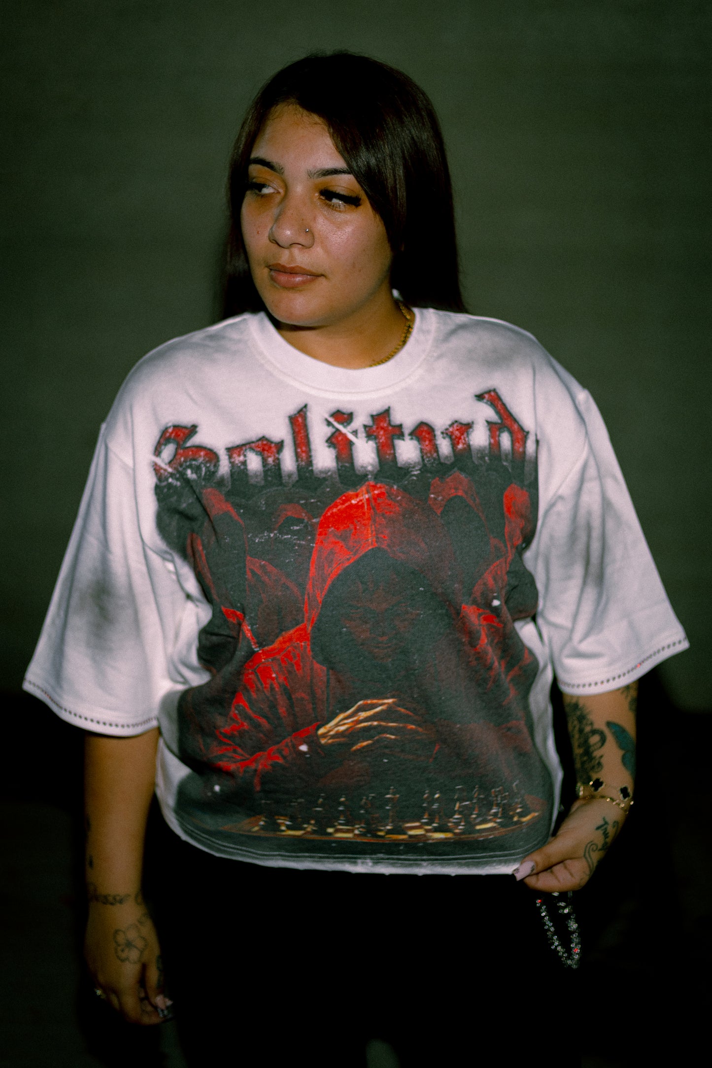 "ECHOES OF SOLITUDE" WHITE TEE