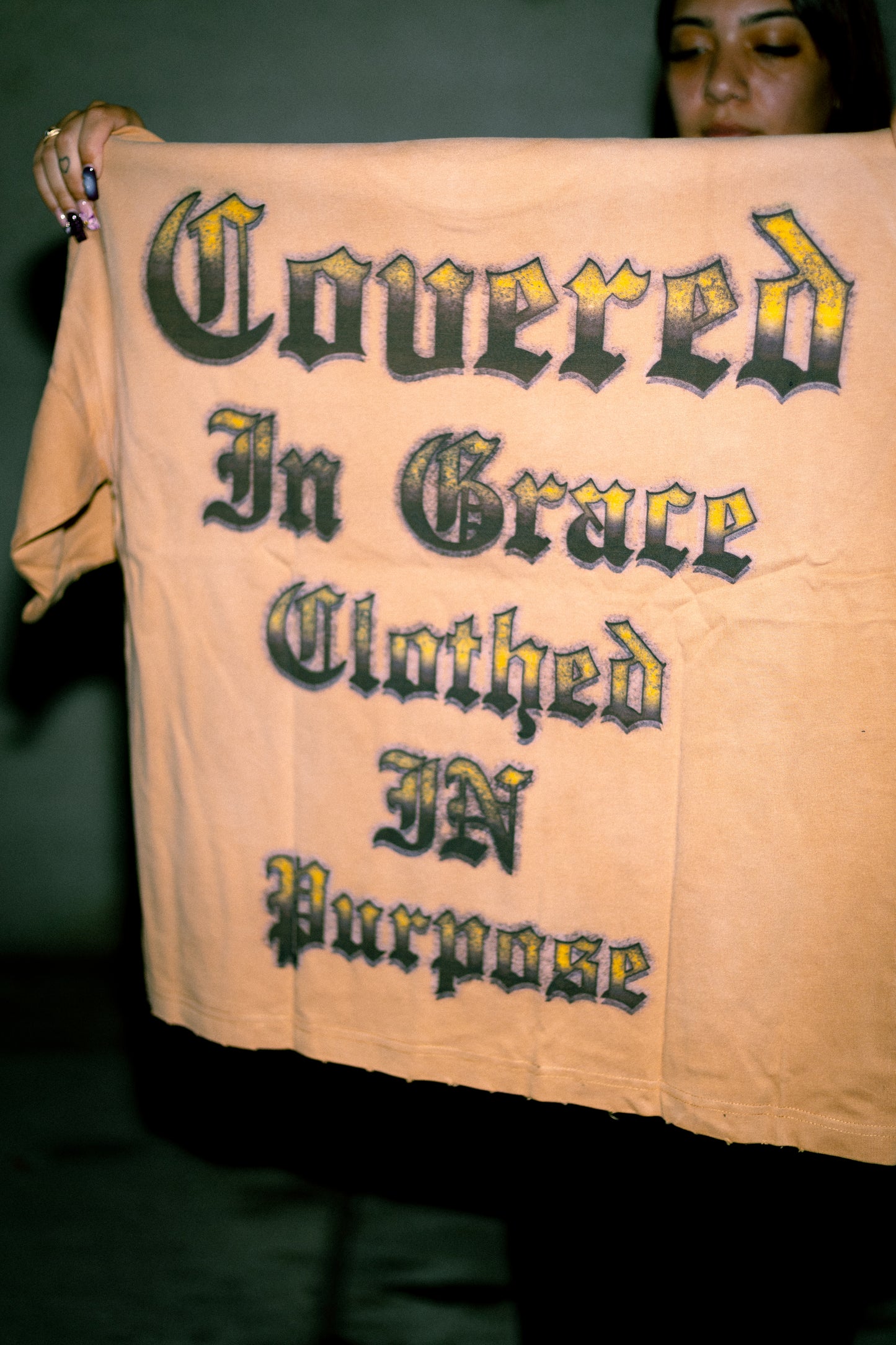 "ATONEMENT" BROWN TEE